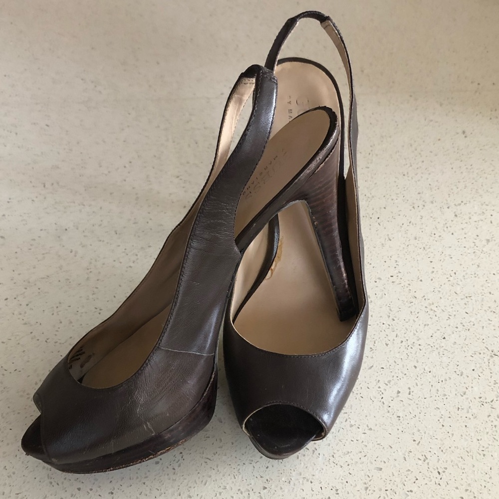 Dark Brown Slingbacks